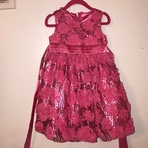 Pink formal dress with sequins